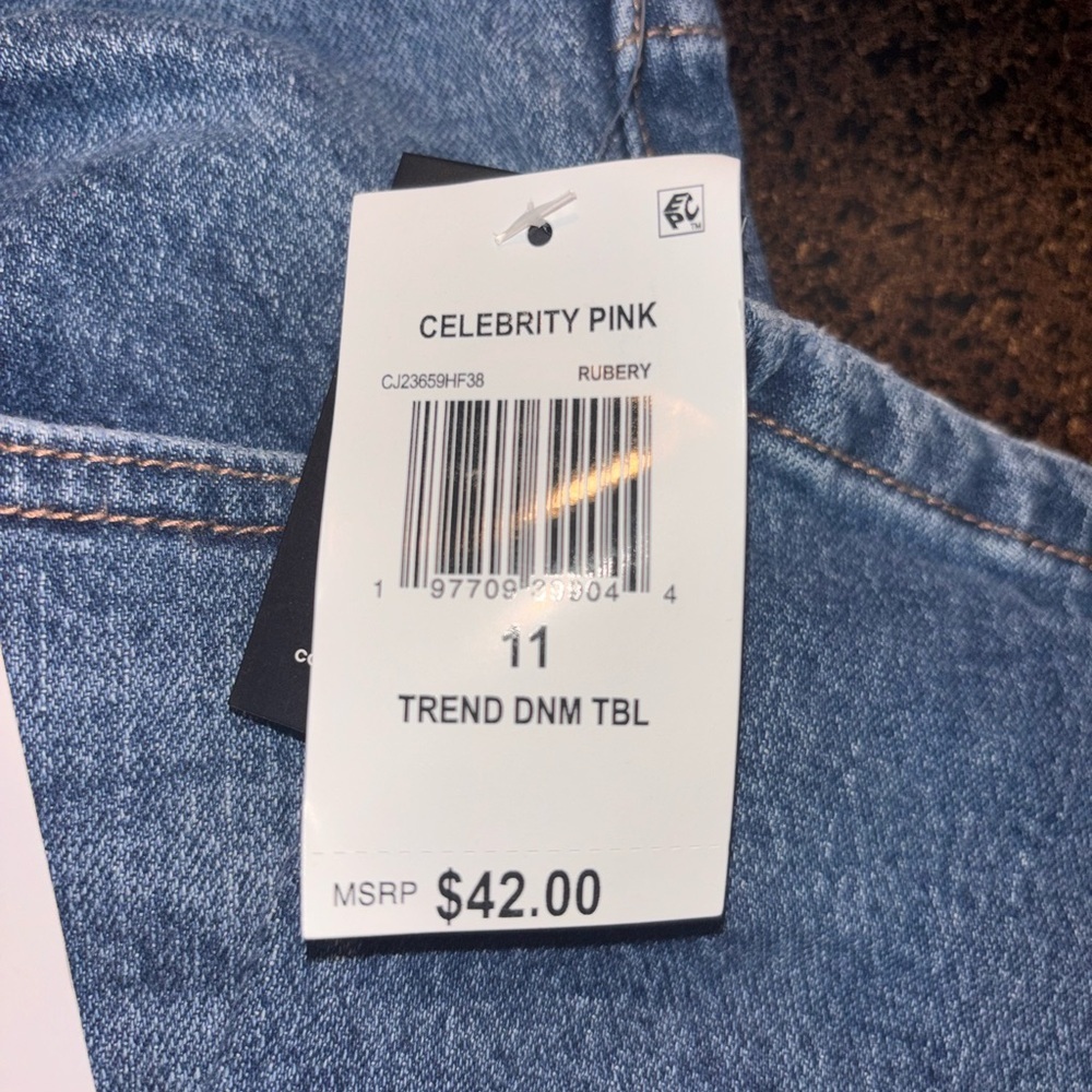 Celebrity Pink Light Blue High-Rise Skater Straight Jeans - Picture 4 of 5